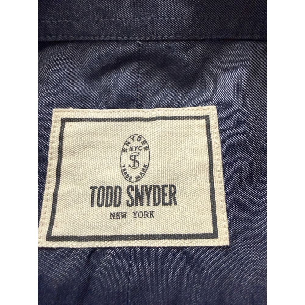 Todd Snyder Mens Blue Cotton Chambray Button Down Shirt 15.5 32/33 Long Sleeve - Picture 2 of 8
